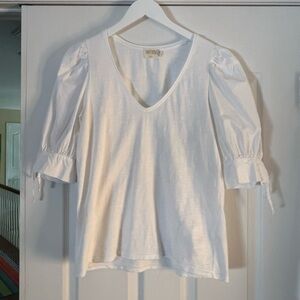 Nation LTD Ivory Puff Sleeve Blouse